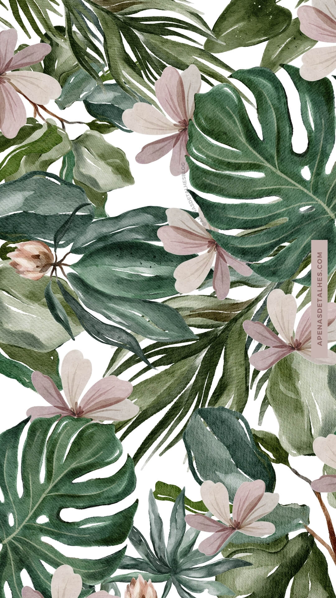Papel de parede feminino tropical vibes